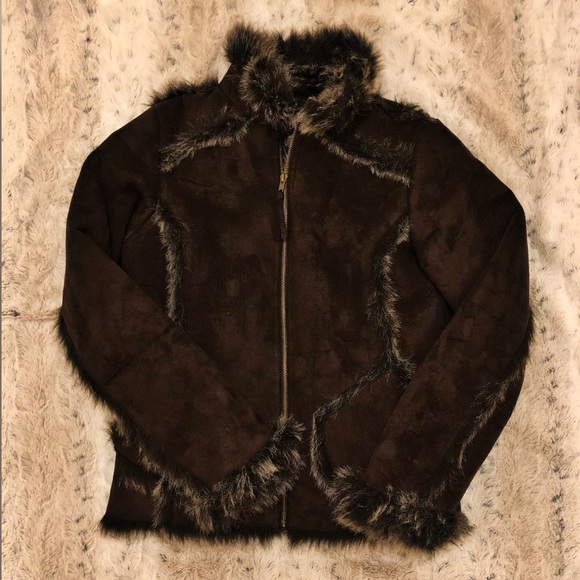 Denim&Co Jackets & Blazers - VEGAN Suede/Fur Coat. Fall/Autumn
